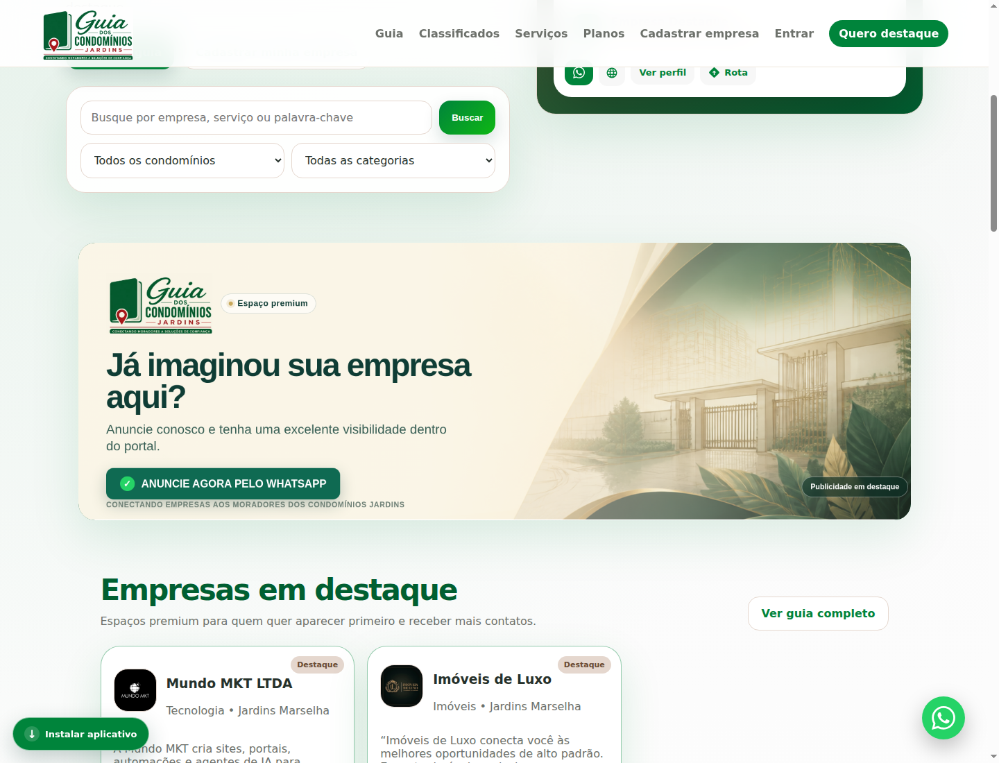 Exemplo visual de Bloco