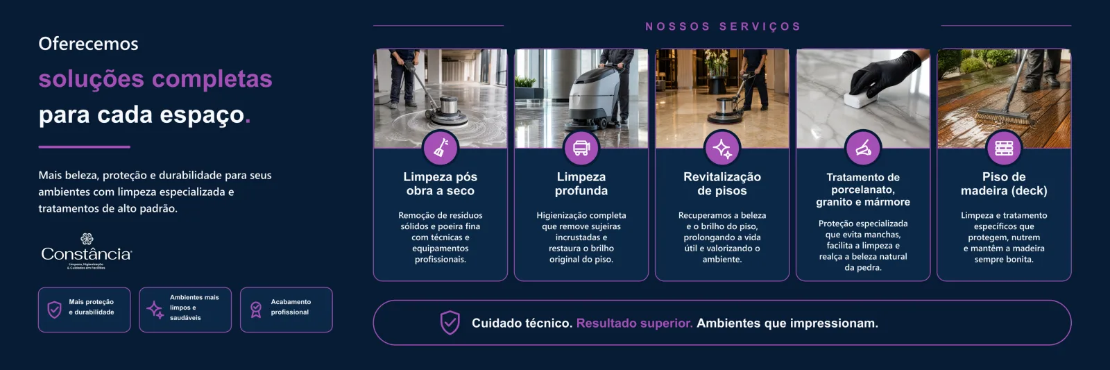 Foto 1 de Limpeza Pós obra, Revitalização e Tratamento de Piso
